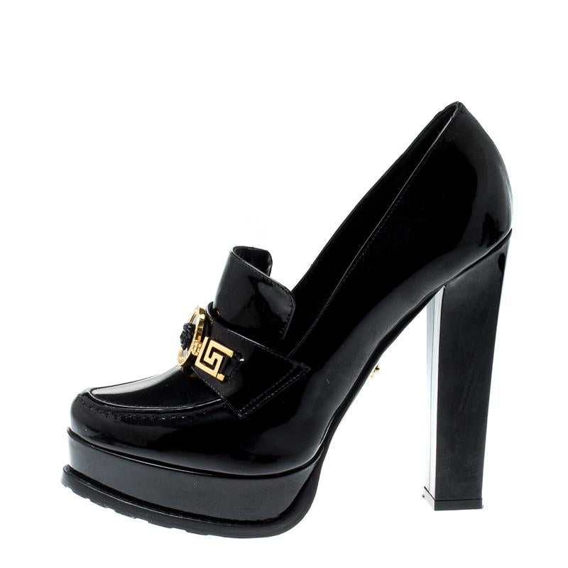versace block heels