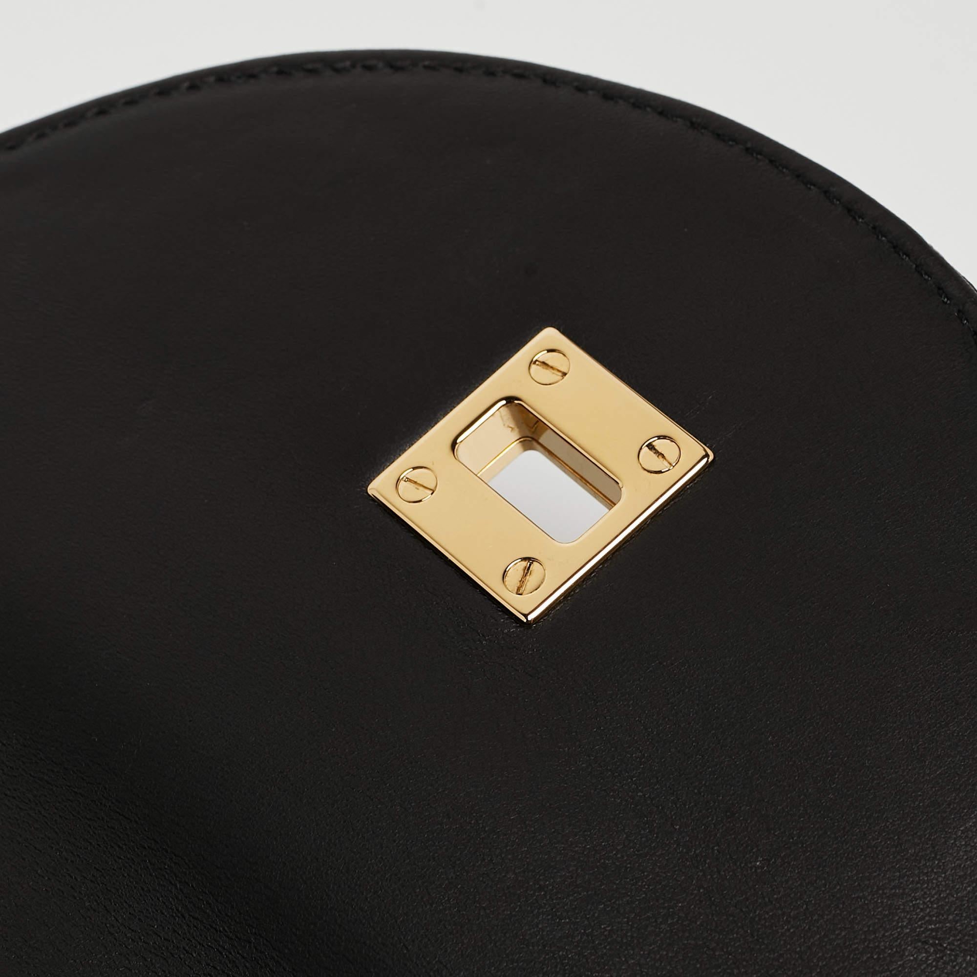 Versace Black Patent Leather Medusa Top Handle Bag 6
