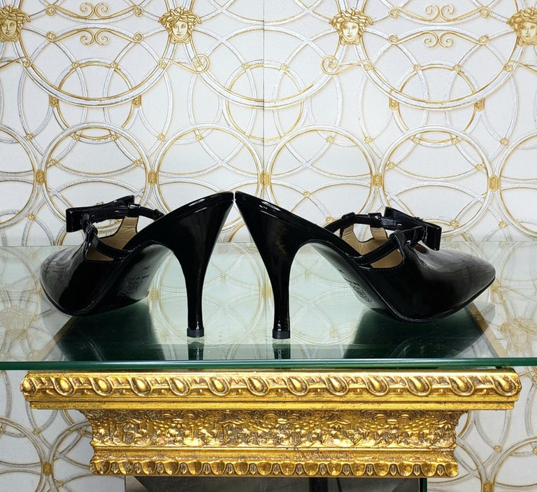 atelier versace patent leather gogo boots