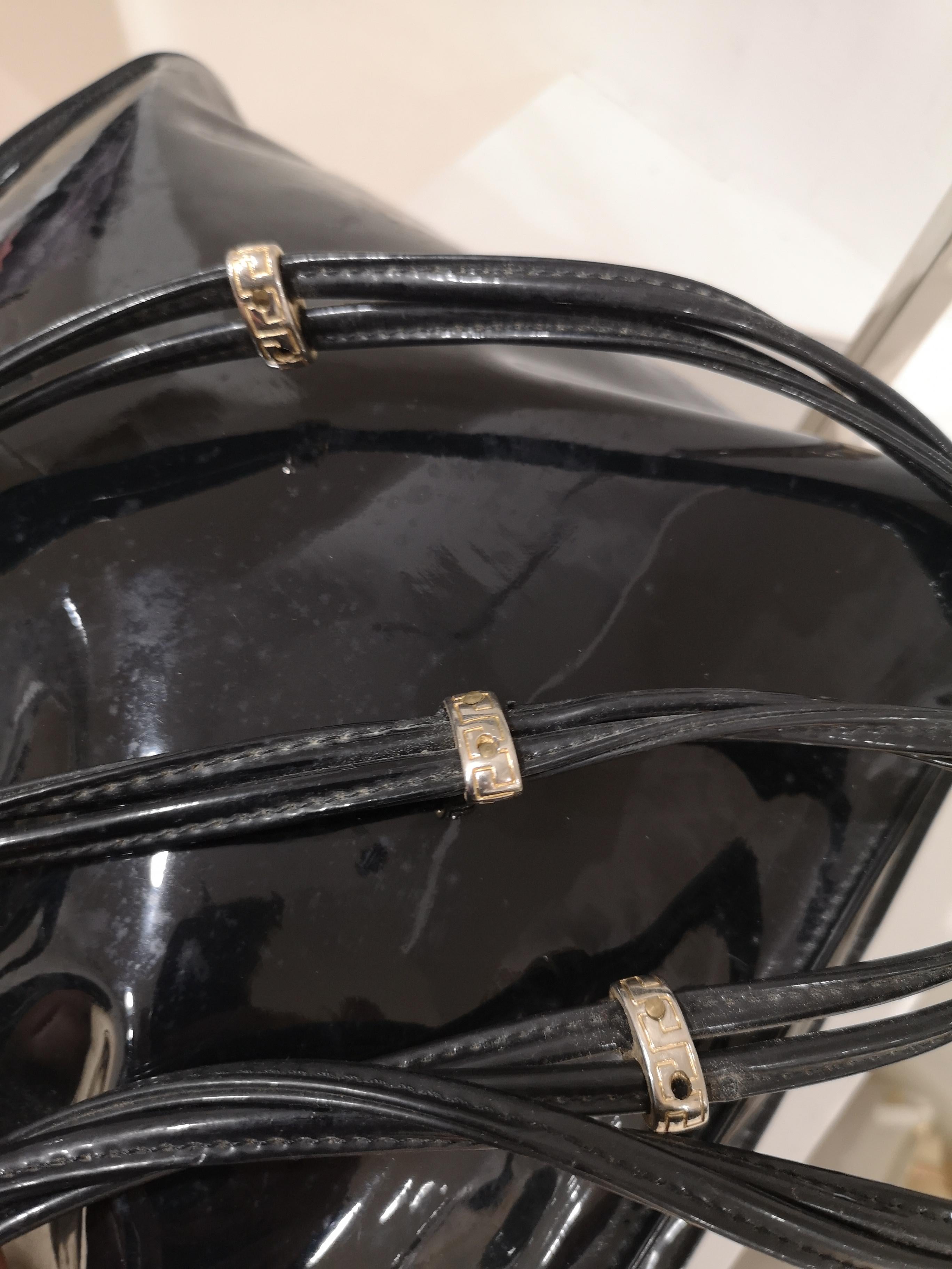 versace patent leather bag