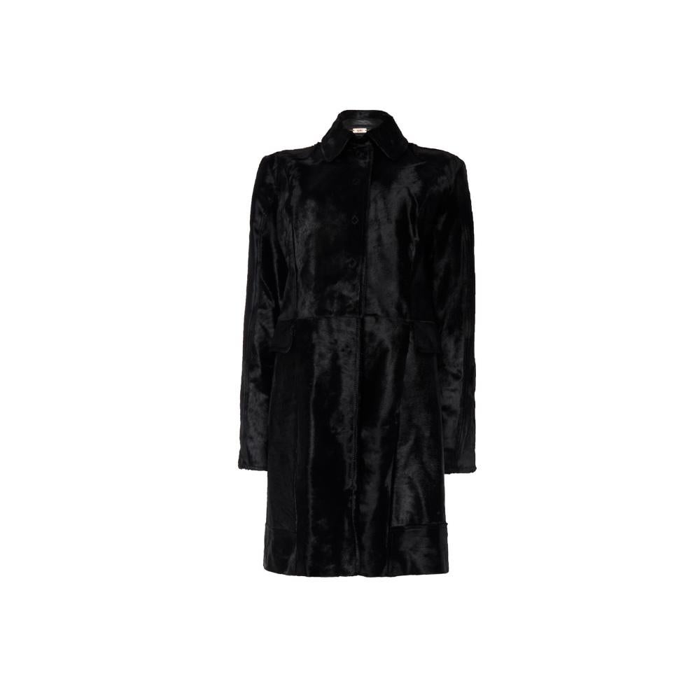 Nero Coates in pelo di cavallino nero Versace in vendita
