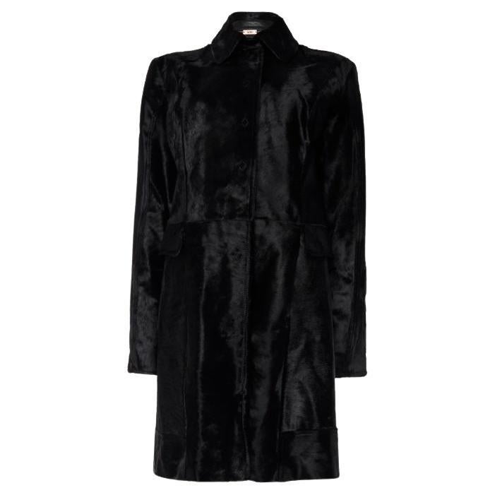 Coates in pelo di cavallino nero Versace in vendita