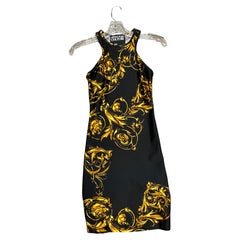 Versace Black Print Dress