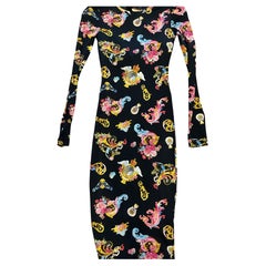 Versace Black Print Dress