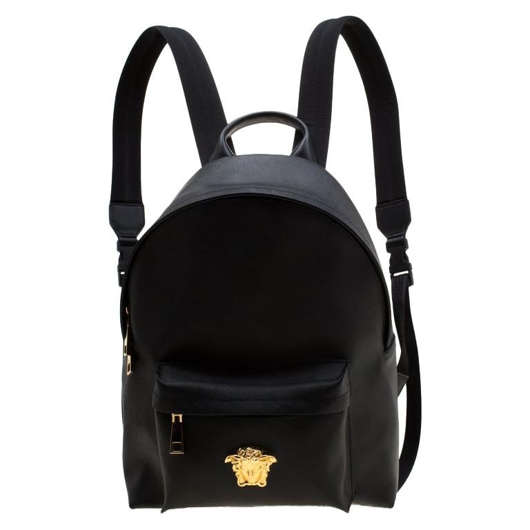 Versace Black PVC Medusa Backpack For Sale at 1stDibs | versace ...