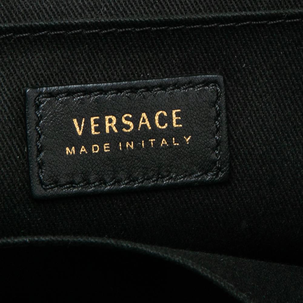 Versace Black Quilted Leather Icon Shoulder Bag 4
