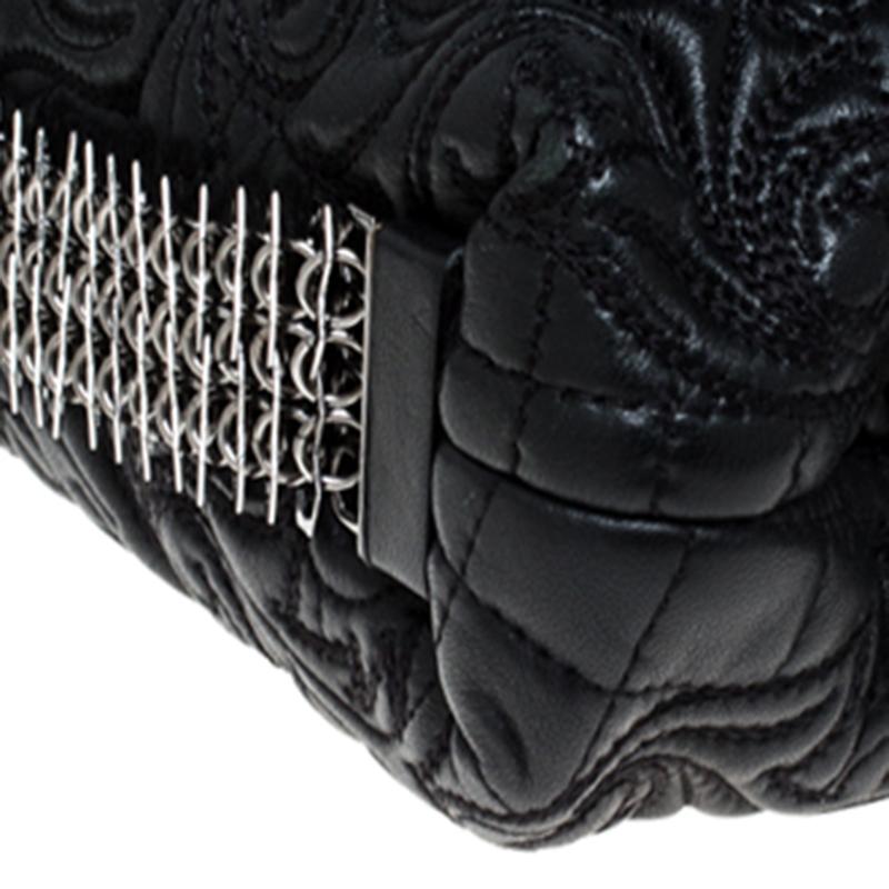 Versace Black Quilted Leather Vanitas Shoulder Bag 1