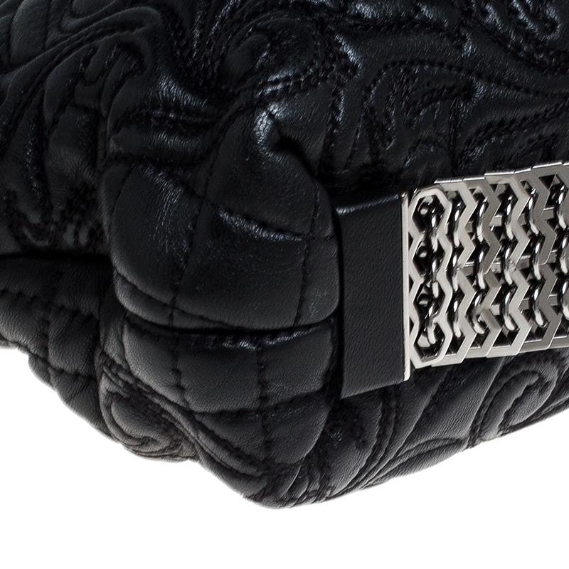 Versace Black Quilted Leather Vanitas Shoulder Bag 2