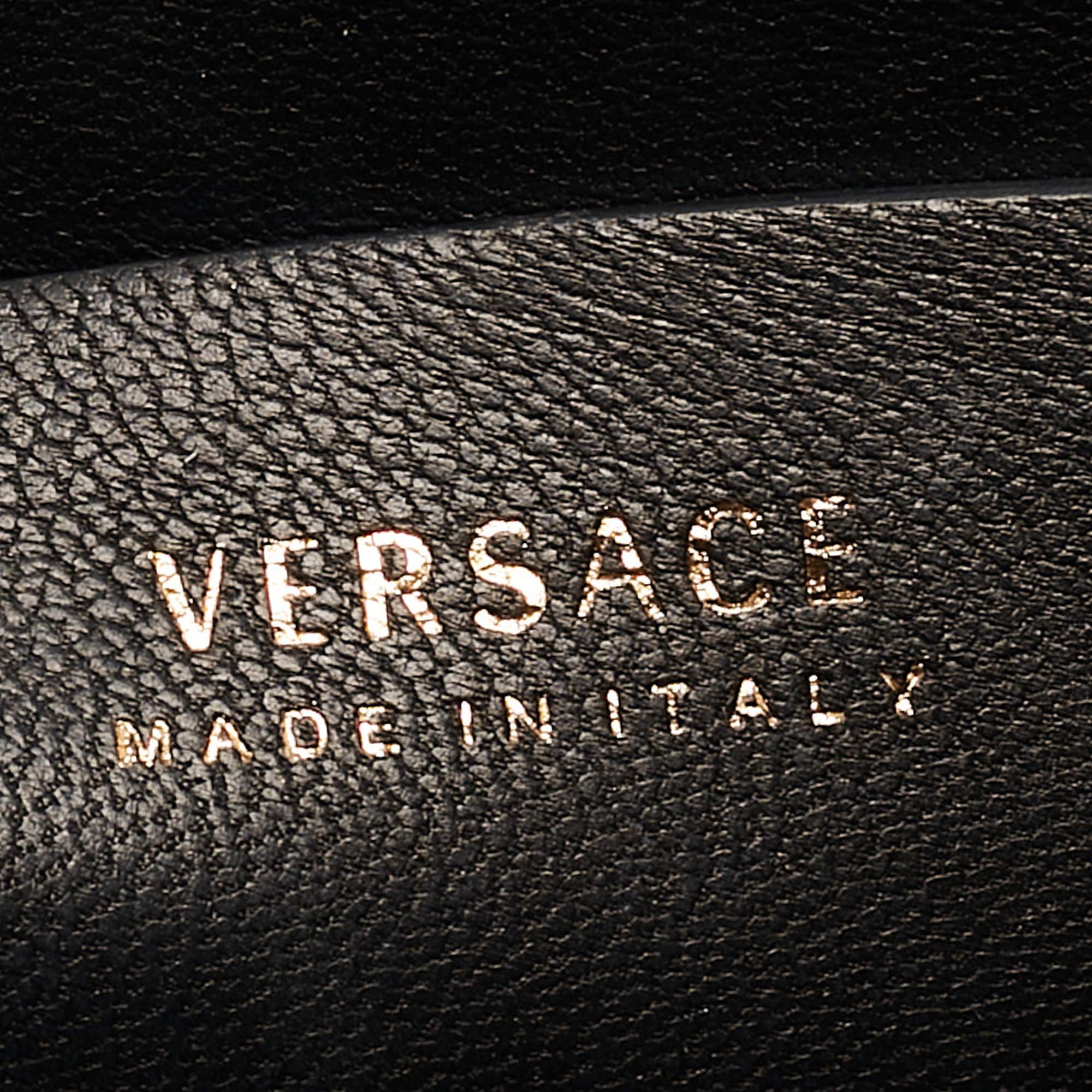 Versace Black Quilted Leather Virtus Belt Bag 6