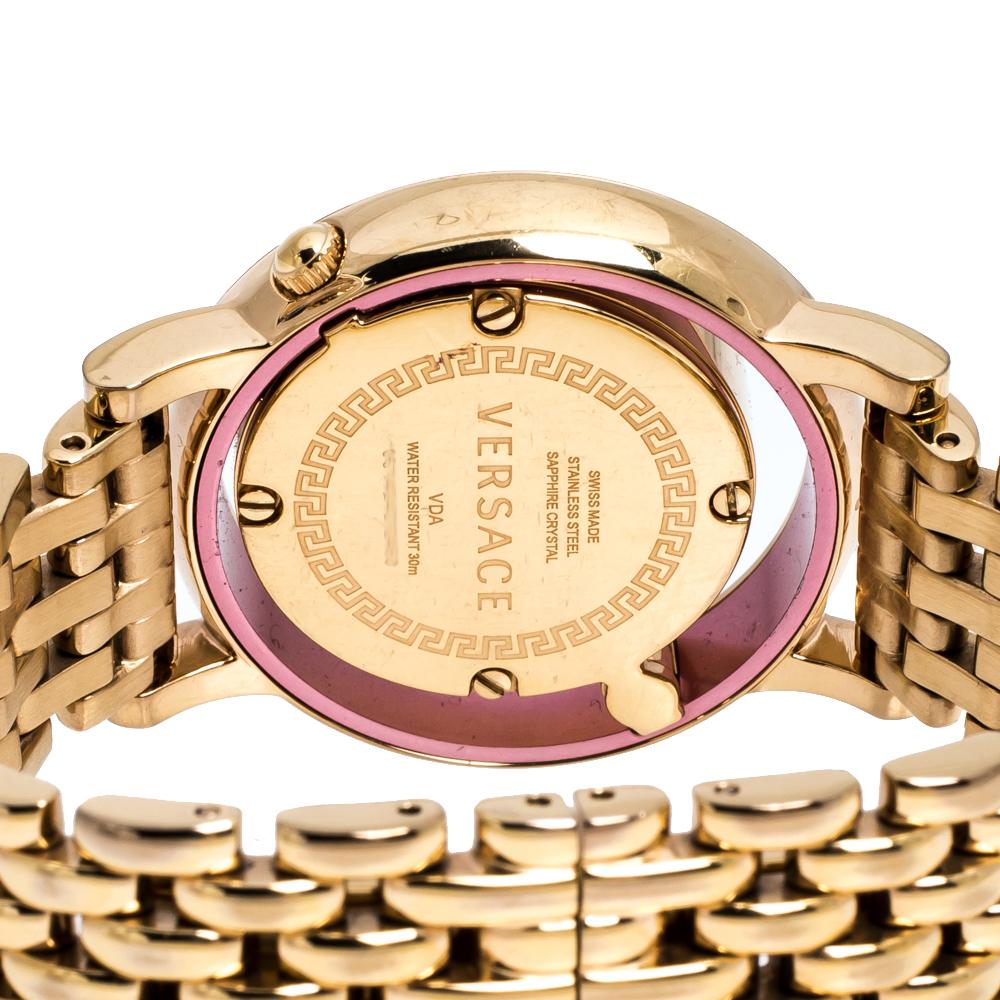 Versace Black Rose Gold Plated Venus VDA040014 Women's Wristwatch 33 mm 1