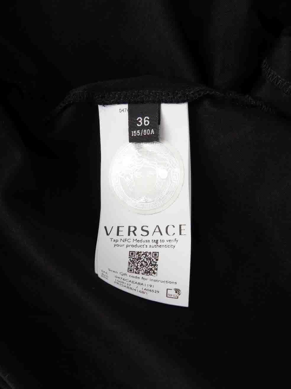 Versace Black Safety Pin Versace Goddess T-Shirt Size XXS For Sale 3