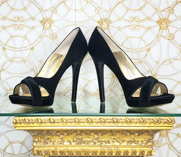 satin platforms versace