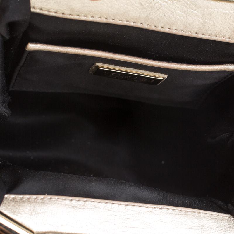 Versace Black Signature Fabric and Leather Madonna Boston Bag 2