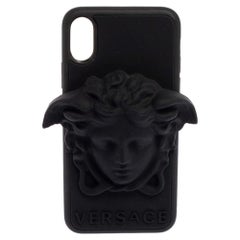 Funda iPhone X Medusa Silicona Negra Versace