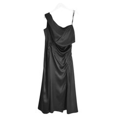 Versace black silk double slip dress