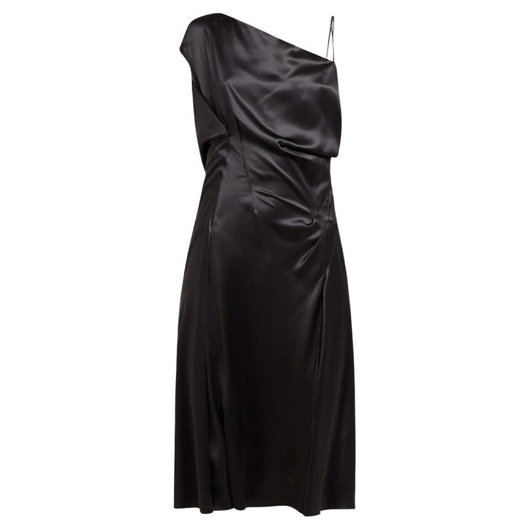 versace black satin dress Lace-Trim Satin Mini Dress Black