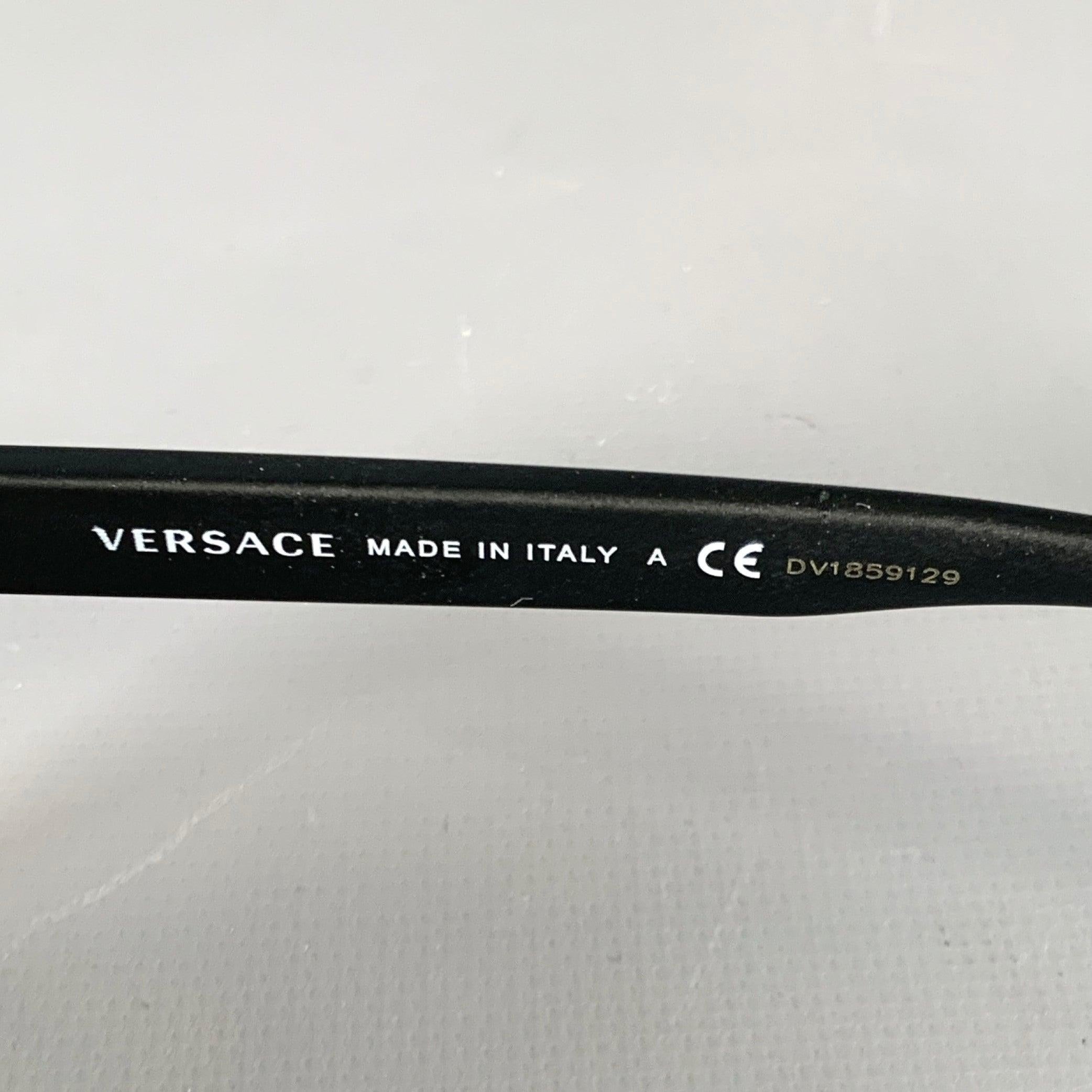 VERSACE Black Silver Medusa Heads Metal Sunglasses For Sale 1