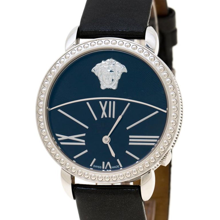 Versace Black Stainless Steel Krios 93Q Women's Wristwatch 38 mm at