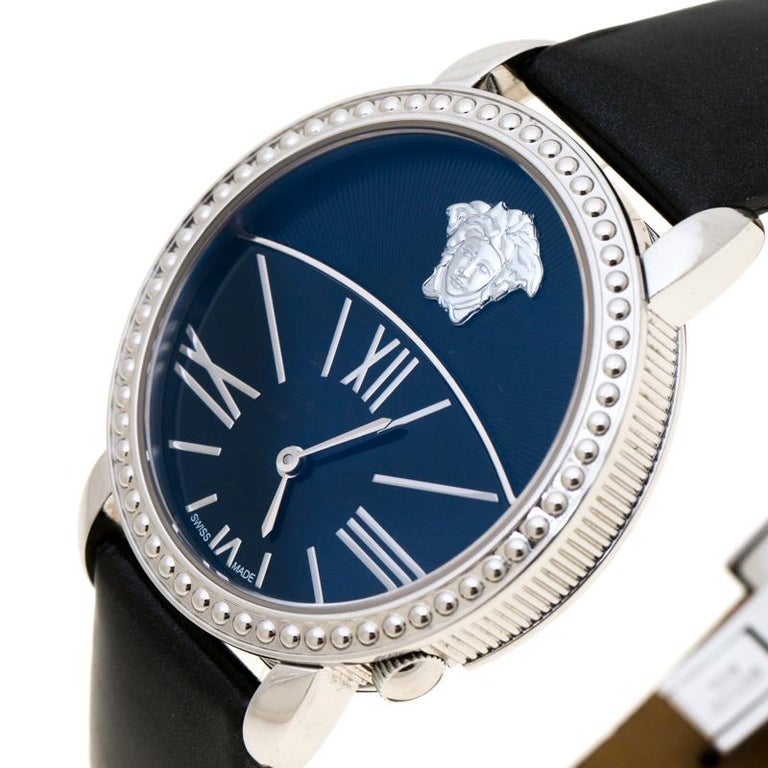 Versace Black Stainless Steel Krios 93q Women S Wristwatch 38 Mm For Sale At 1stdibs