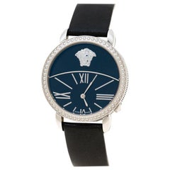 Versace Montre-bracelet Krios 93Q en acier inoxydable noir pour femme, 38 mm