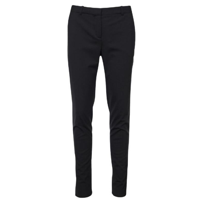 Pantalón sastre de lana elástica negro Versace M en venta