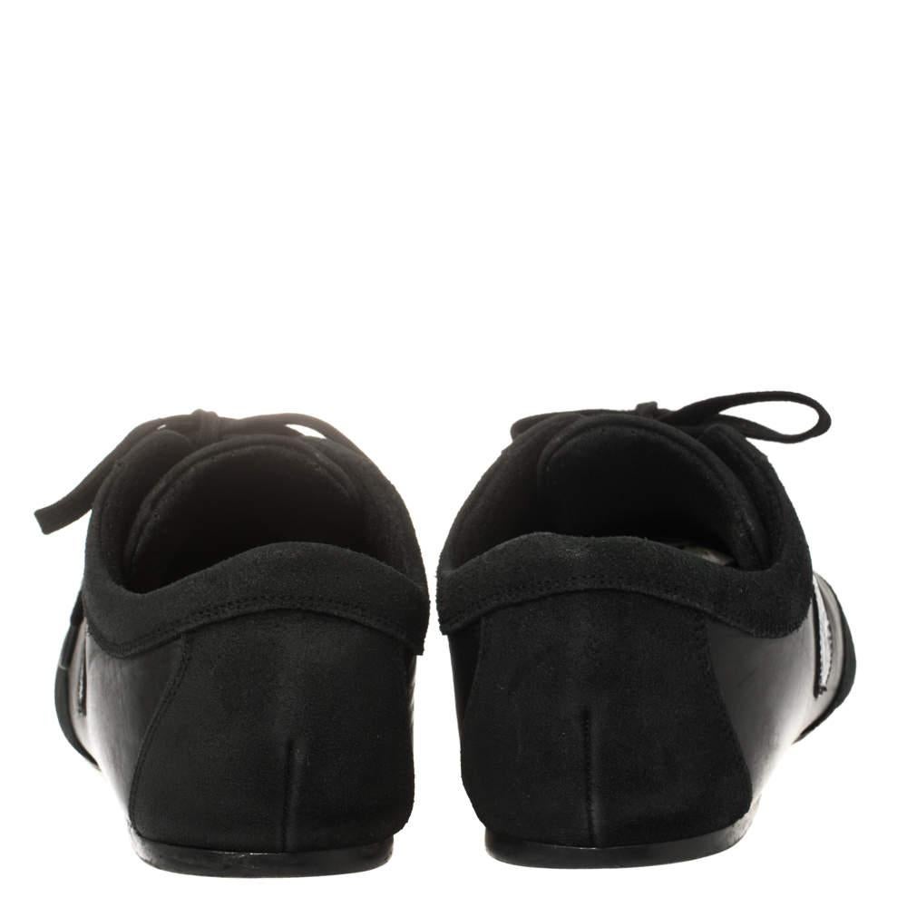 Versace Black Suede and Soft Leather Medusa Lace Up Sneakers Size 39 1