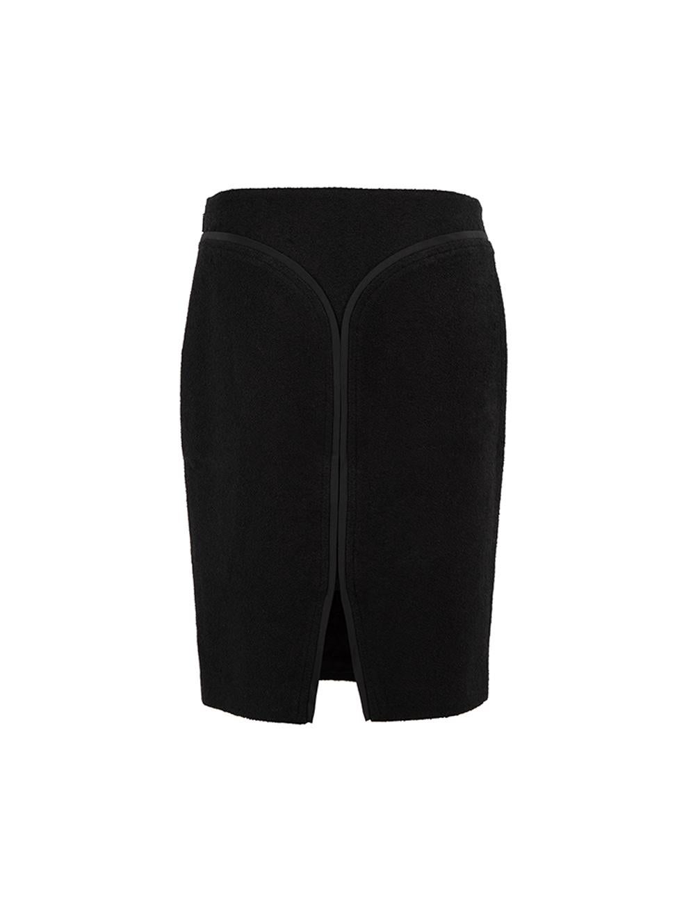 Versace Minifalda lápiz negra texturizada Talla M Negro en venta