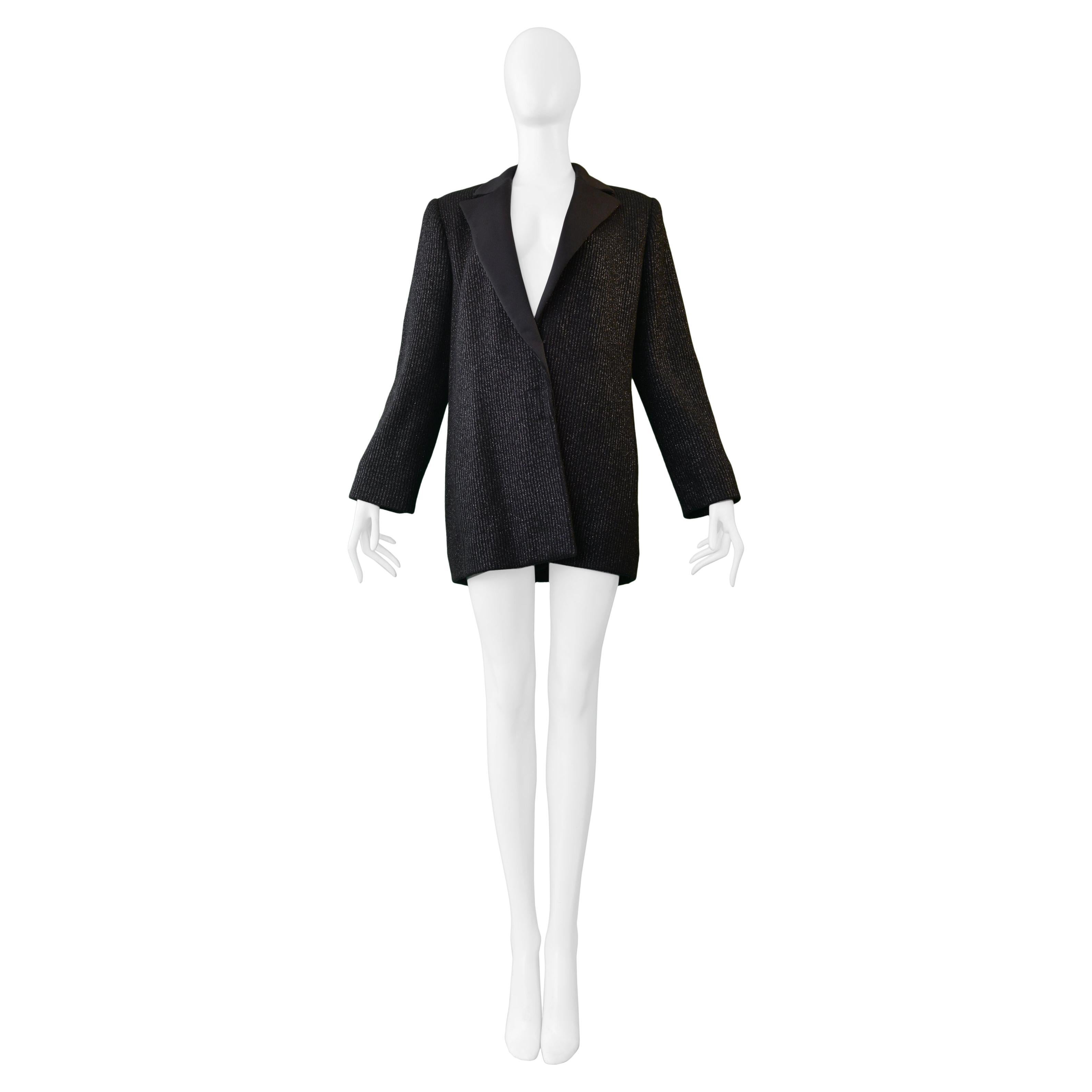 Versace Black Tuxedo Dress 1997 For Sale