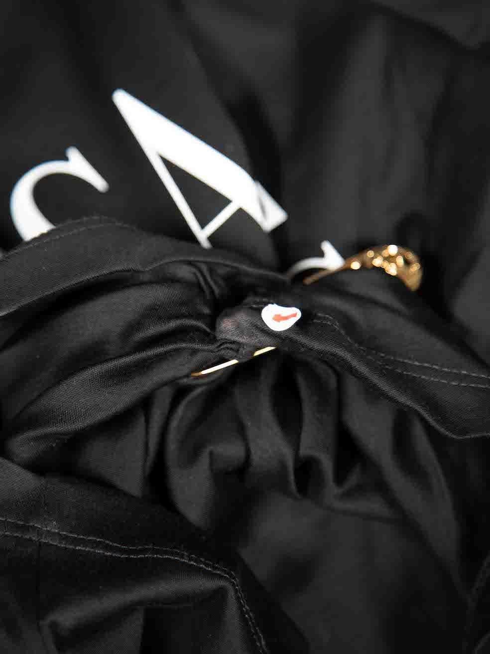 Versace Black Versace Goddess Safety Pin T-Shirt Size XXS For Sale 2