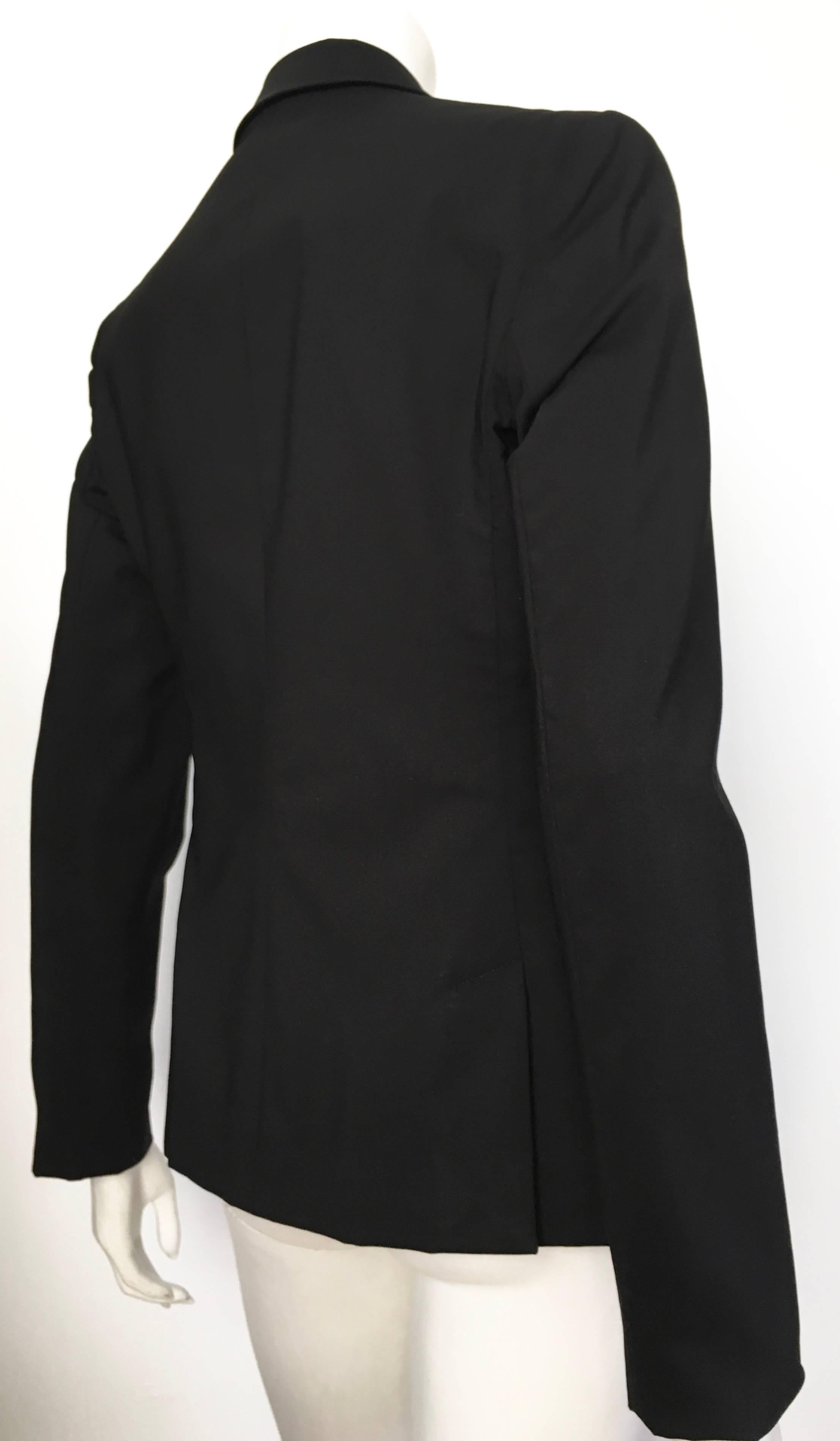 Versace Black Wool Jacket Size 6. For Sale 1