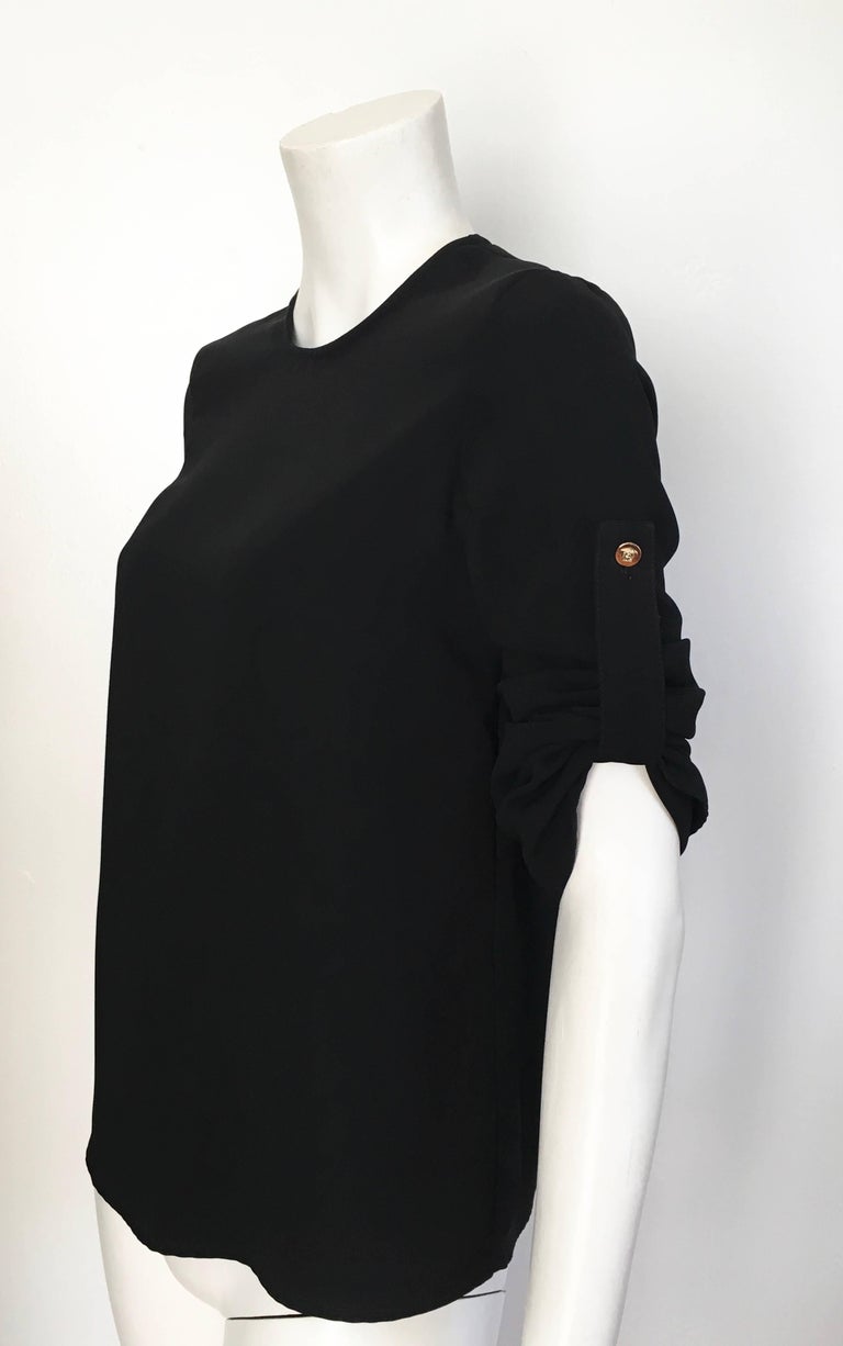 versace black blouse