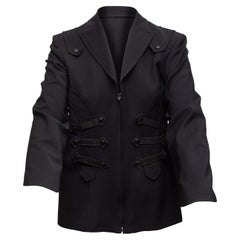 Versace Black Wool Military Jacket