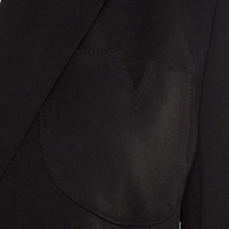 Versace Black Wool Tailored Blazer M For Sale 2