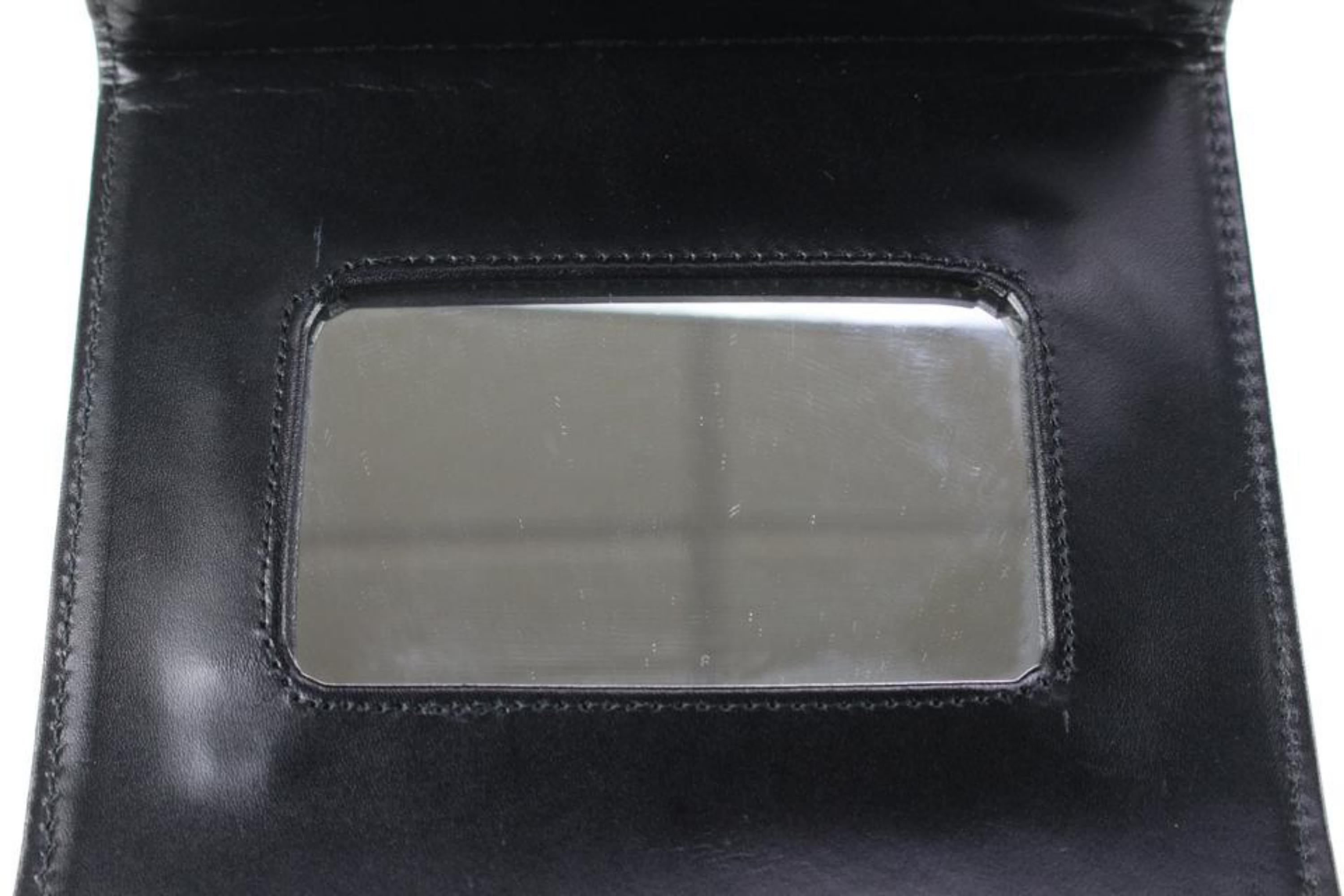 Versace Black x Gold Patent Leather Sun Vanity Box Trunk Handle Bag 54v815s 4