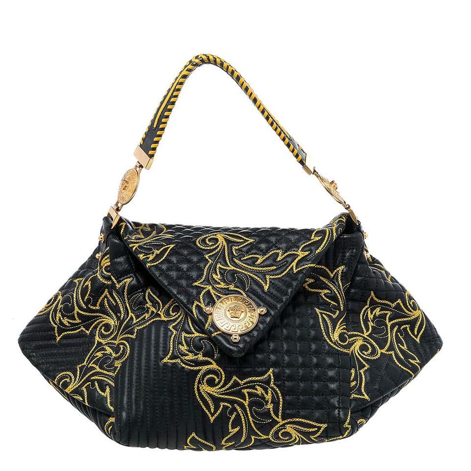 Vintage Gianni versace Kelly Style Baroque Bag at 1stDibs