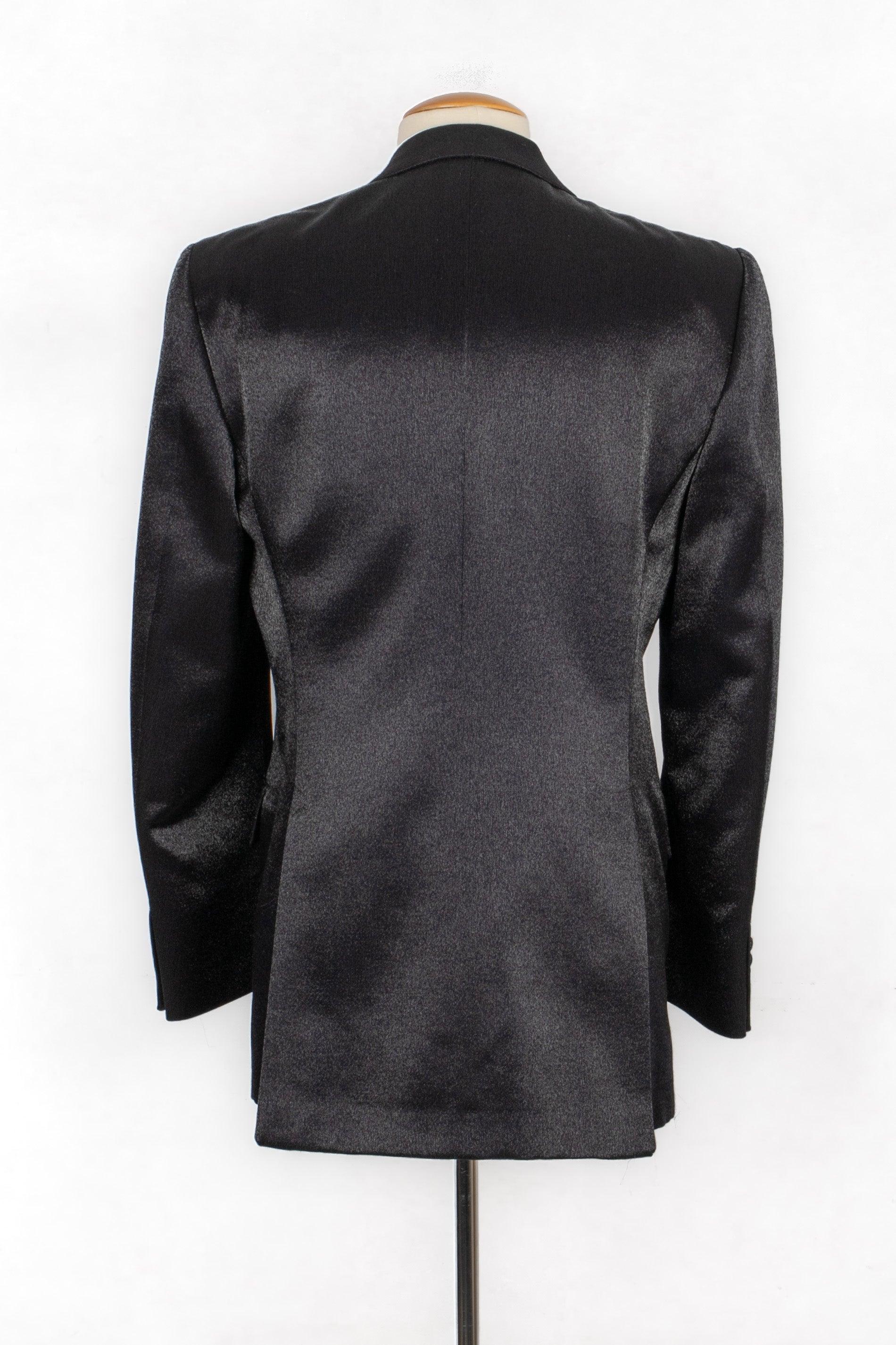 Versace Dunkel-blaue Jacke aus Wollmischgewebe für Männer (Schwarz) im Angebot