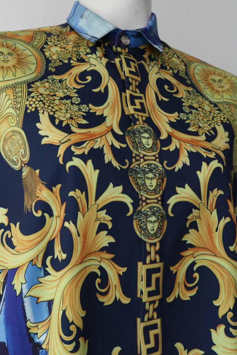 versace black blouse