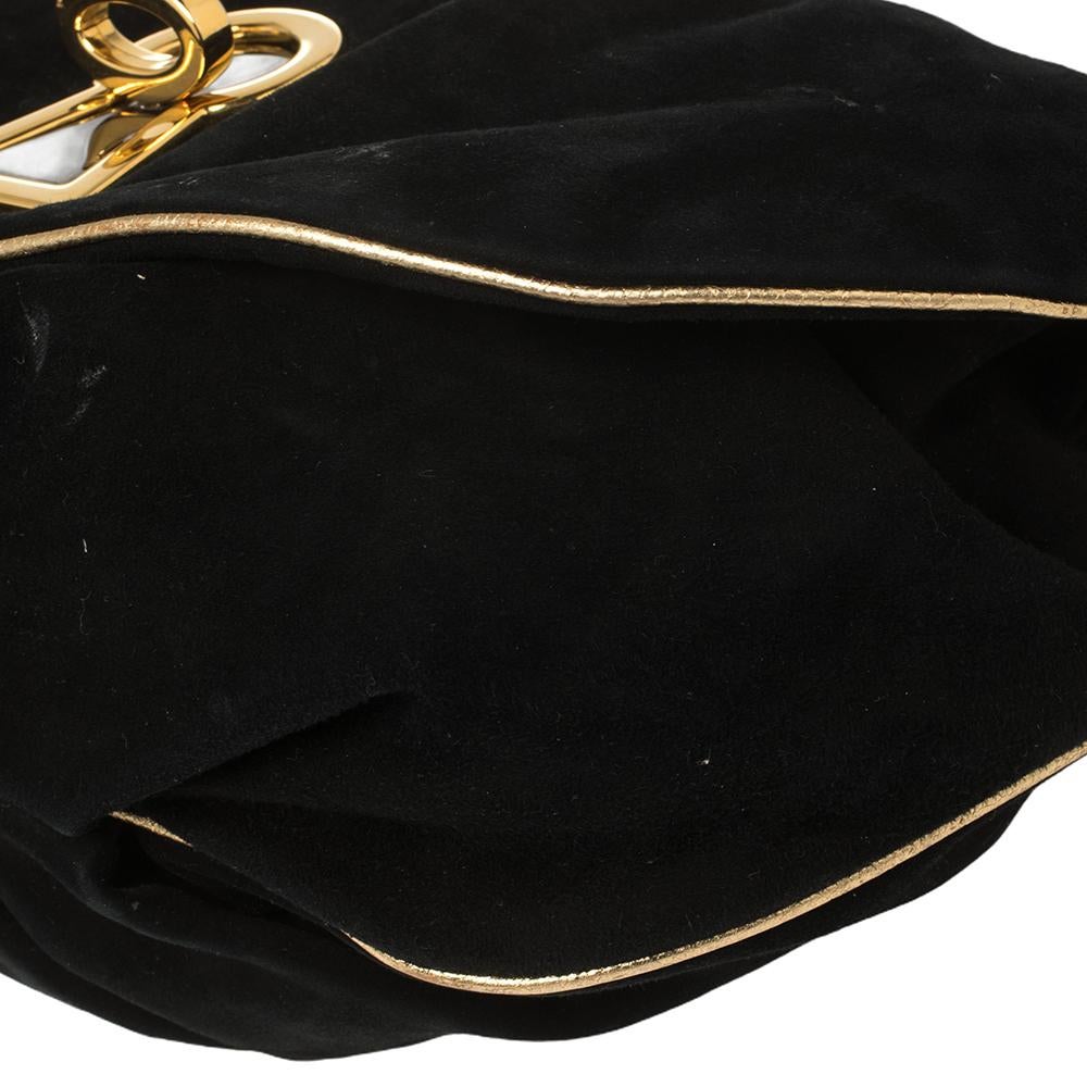 Versace Blue Embossed Leather Talia Vanitas Shoulder Bag 3