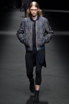 VERSACE BLUE GOLD MEDUSA PRINT QUILTED 100% SILK JACKET for MEN