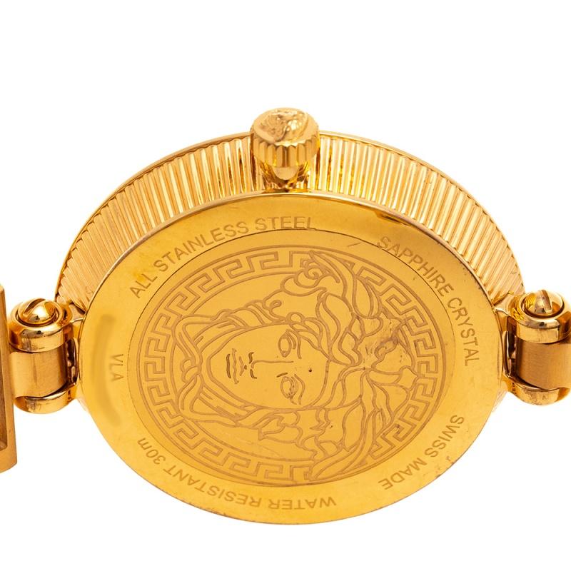 versace blue and gold watch
