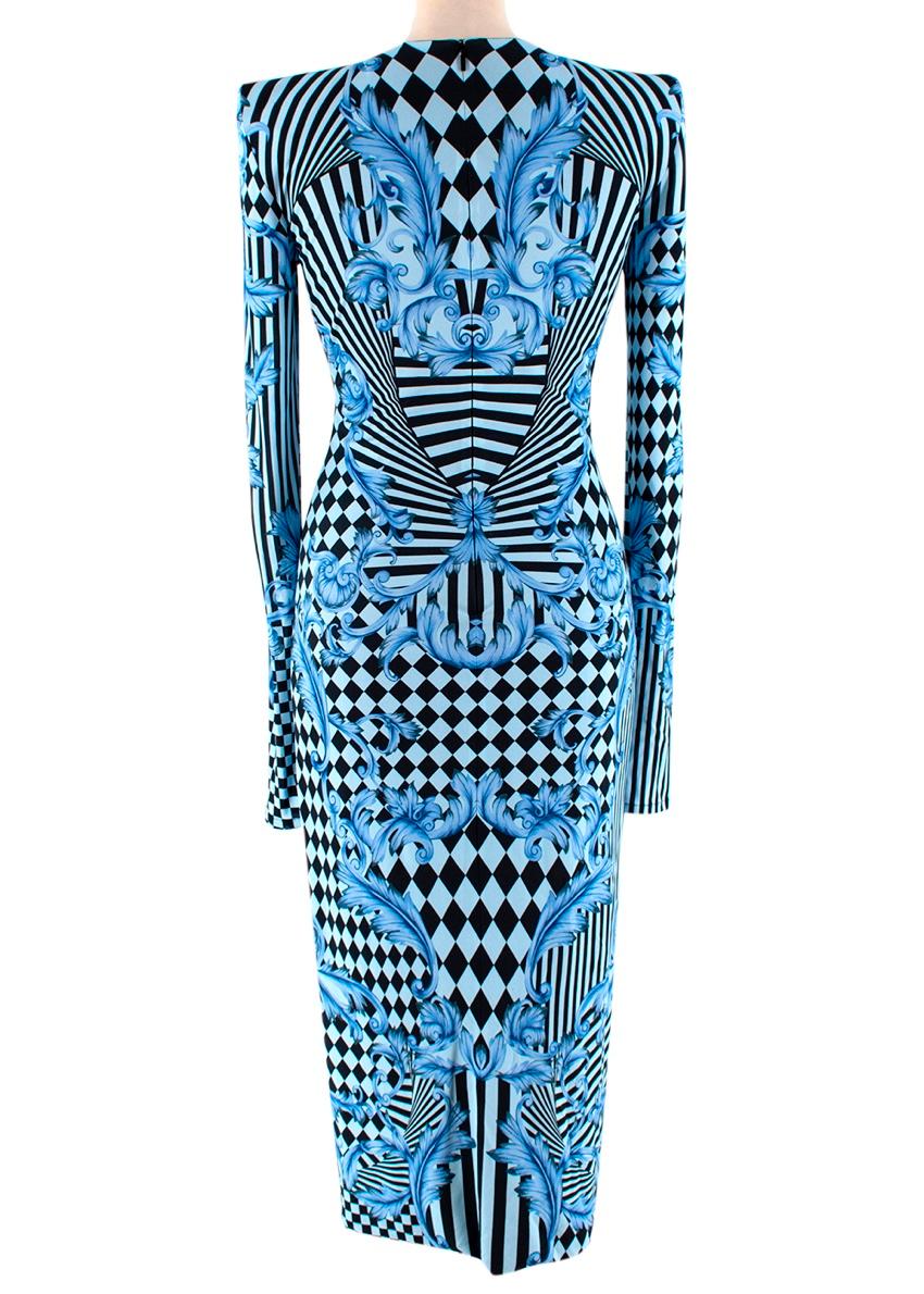 harlequin print dress