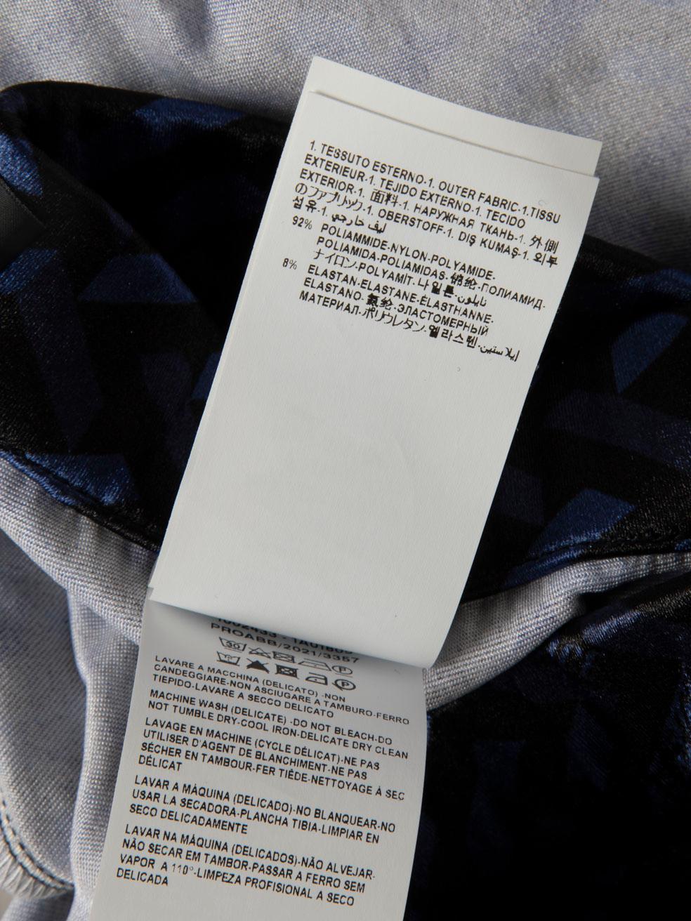 Leggings bleus à motif de logo Versace Taille M en vente 1