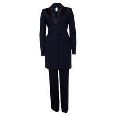 Versace, Blue maxi blazer and pantalon