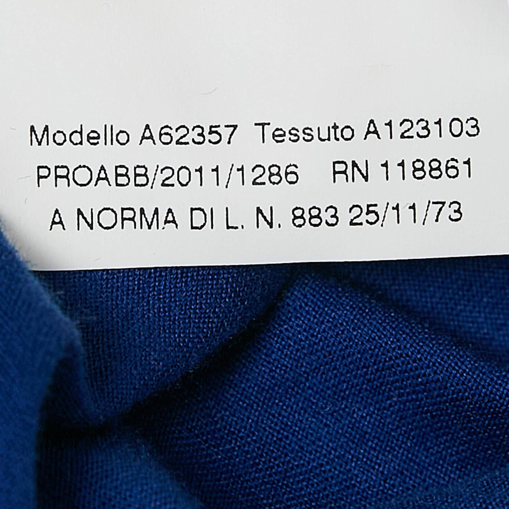 Versace Blue Medusa Print Cotton T-Shirt XL 2