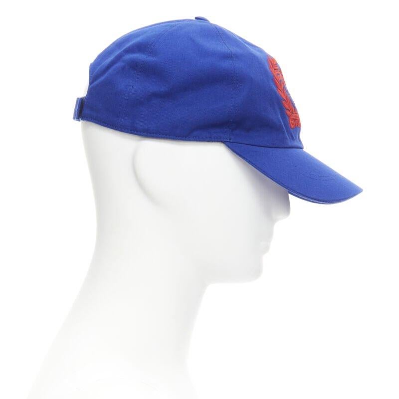 VERSACE blue red vintage Medusa logo embroidery baseball hat 58cm M 7 1/4 In Excellent Condition For Sale In Hong Kong, NT