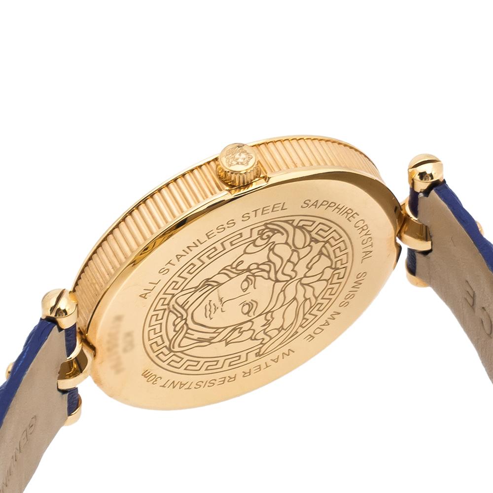 Versace Blue Rose Gold Plated Vanitas K7Q Women's Wristwatch 40 mm 1