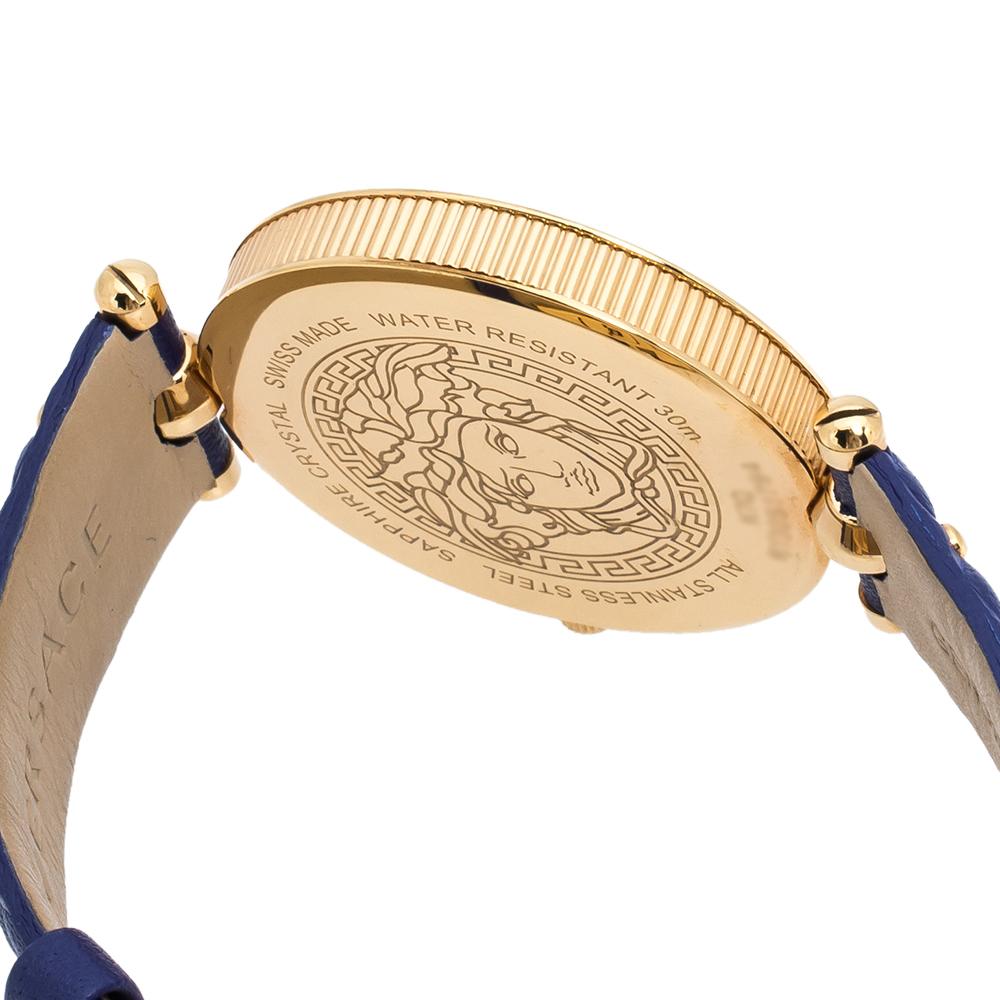 Versace Blue Rose Gold Plated Vanitas K7Q Women's Wristwatch 40 mm 2