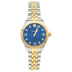 Versace Blue Two-Tone Stainless Steel Hellenyium VE2S00522 Women's Wristwatch 35