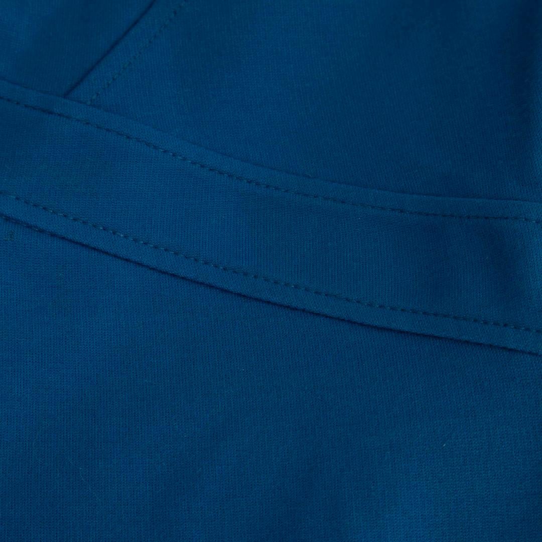 Versace Blau V-Ausschnitt Langärmeliges Kleid Größe S im Zustand „Hervorragend“ im Angebot in London, GB