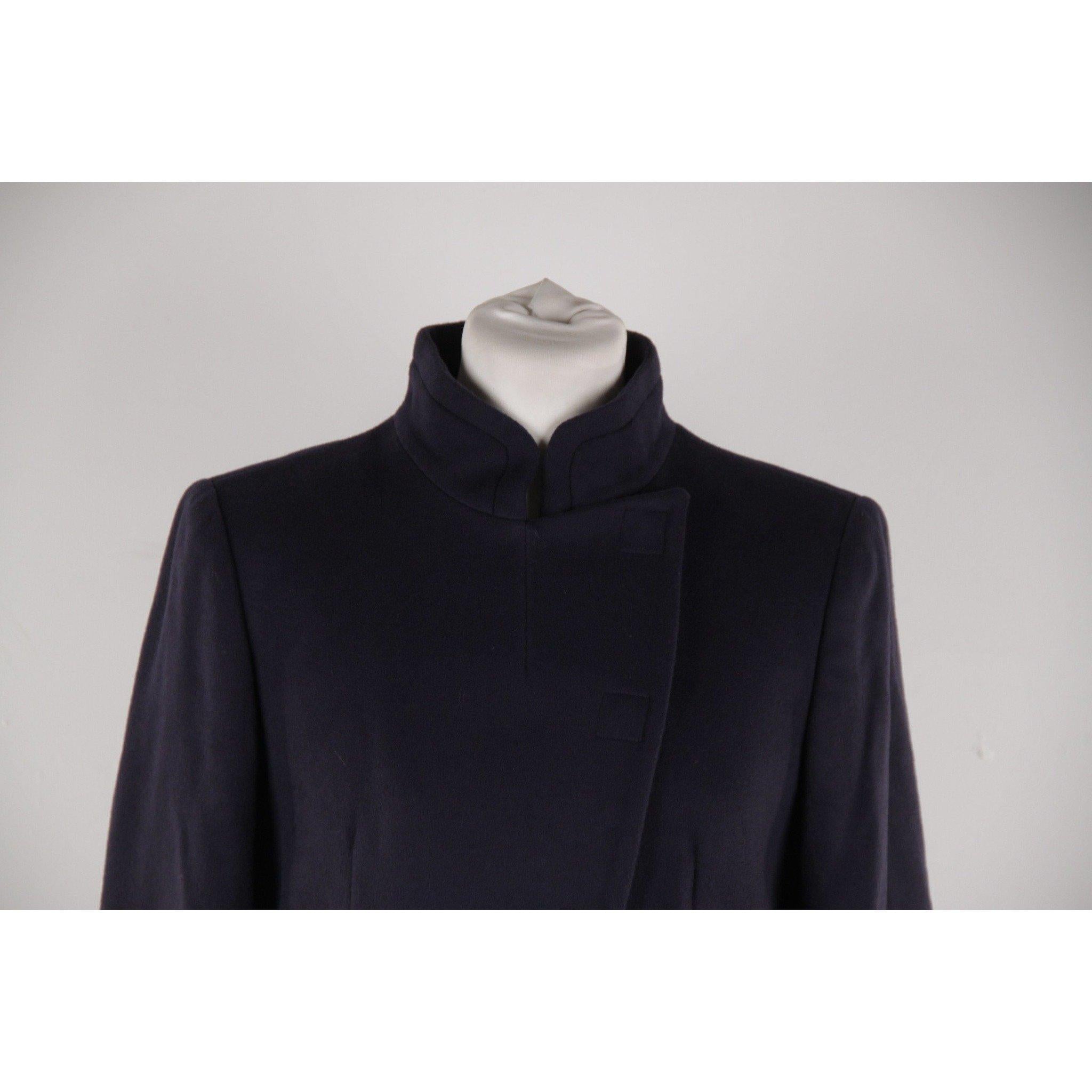  Versace - Manteau en laine bleu, collection automne-hiver 2008, taille IT 40 Pour femmes 
